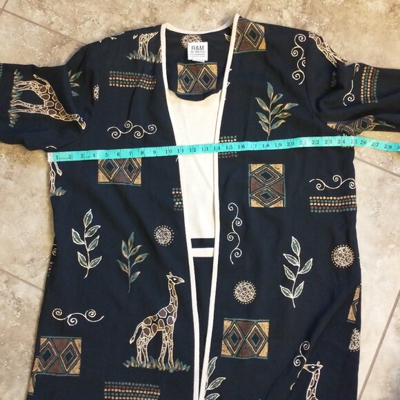 Women's R&M Richards by Karen Kwong Vintage Giraffe African Inspired Size 18 - Picture 11 of 16